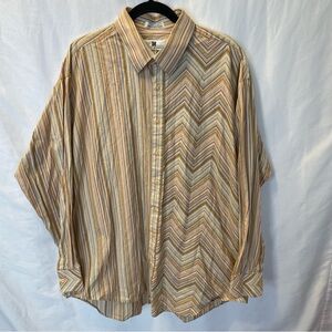 Italo Mondo Shirt Cotton Size 18 Grandpacore Retro 70’s Groovy Funky Hippie